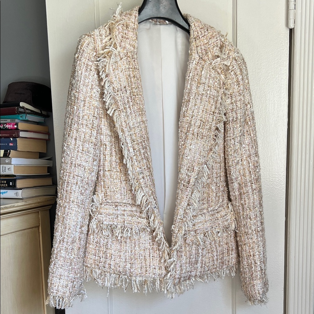 Chic Cream Tweed Women's Jacket